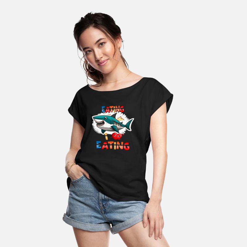Eating I Love Eating - Cartoon Great White Shark