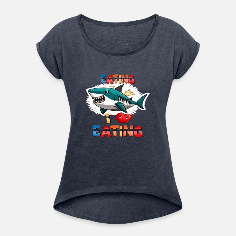 Eating I Love Eating - Cartoon Great White Shark
