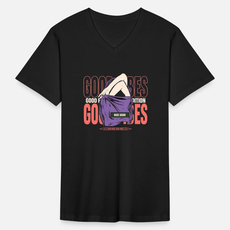Edgy “Best Vibes” Graphic Tee – Bold Retro Style