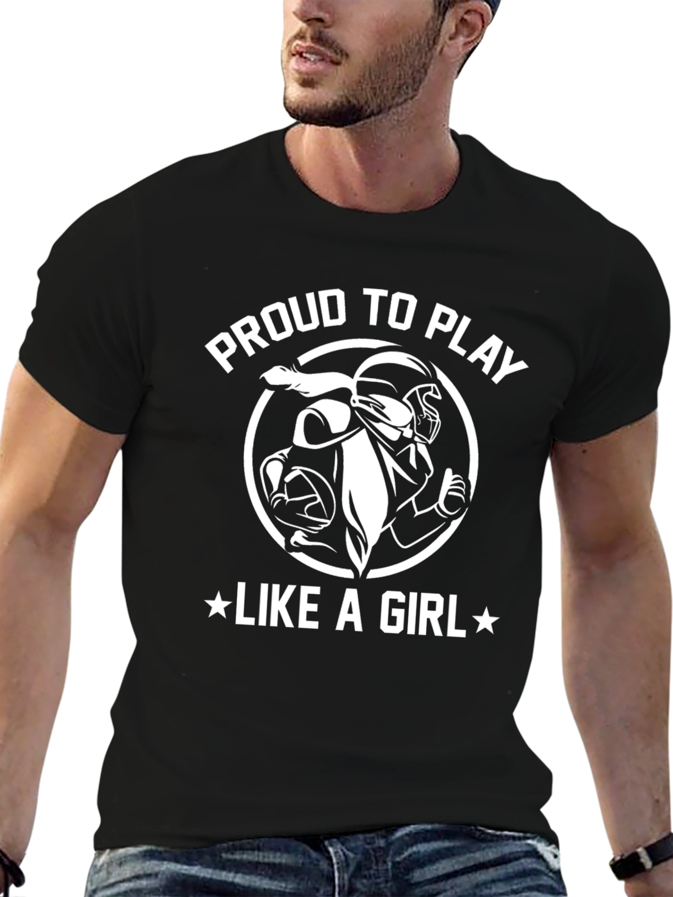 Proud To Play Like A Girl Football T-Shirt