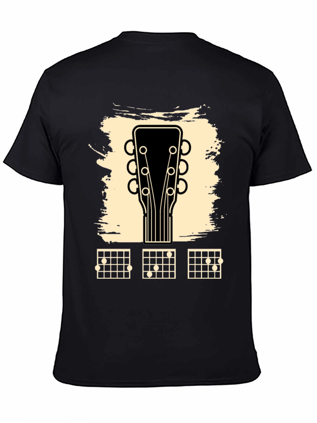 Guitar Headstock & Chord Chart Graphic Tee