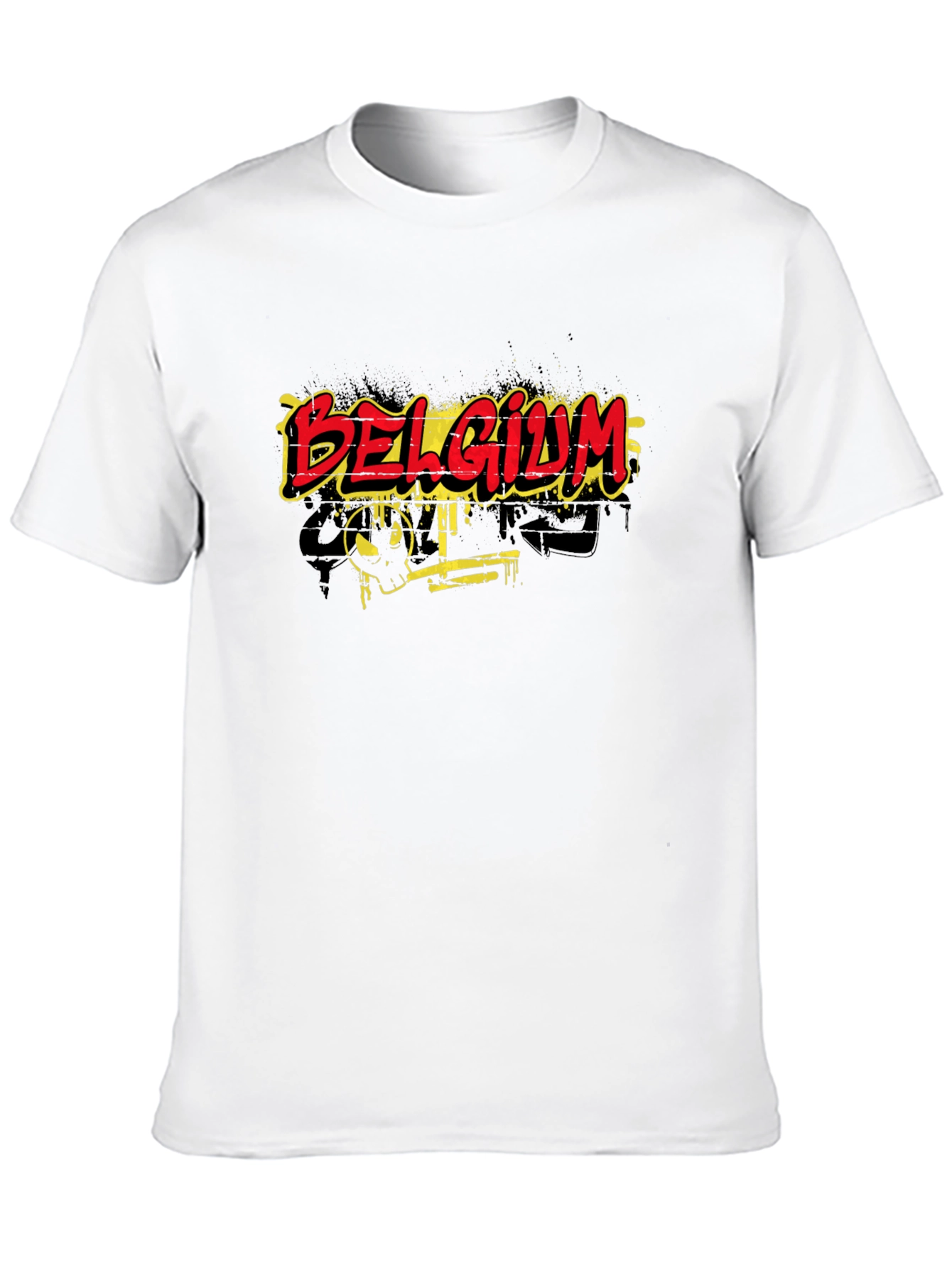 Belgium Graphic Print Black T-Shirt