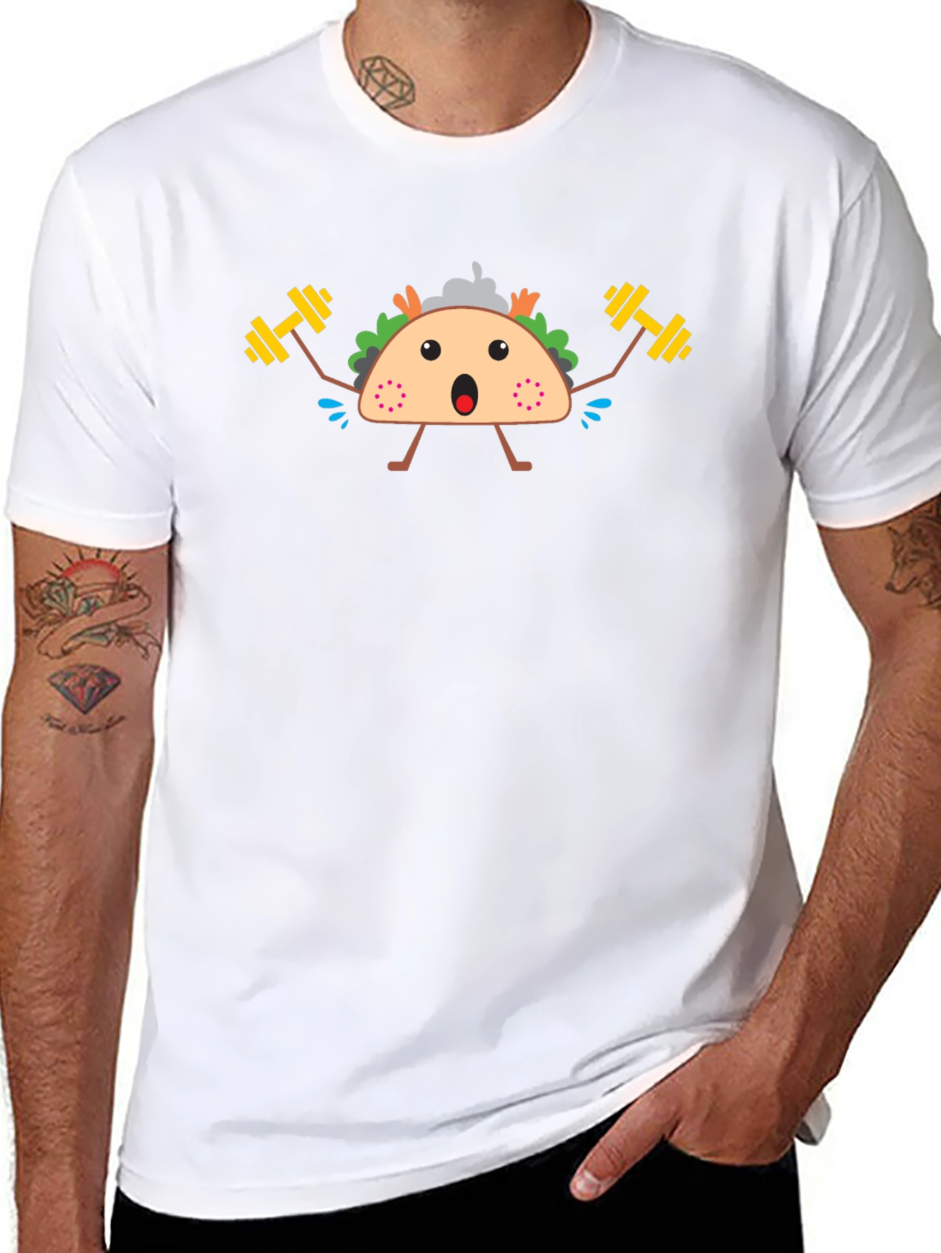Workout Taco Graphic T-Shirt - Black