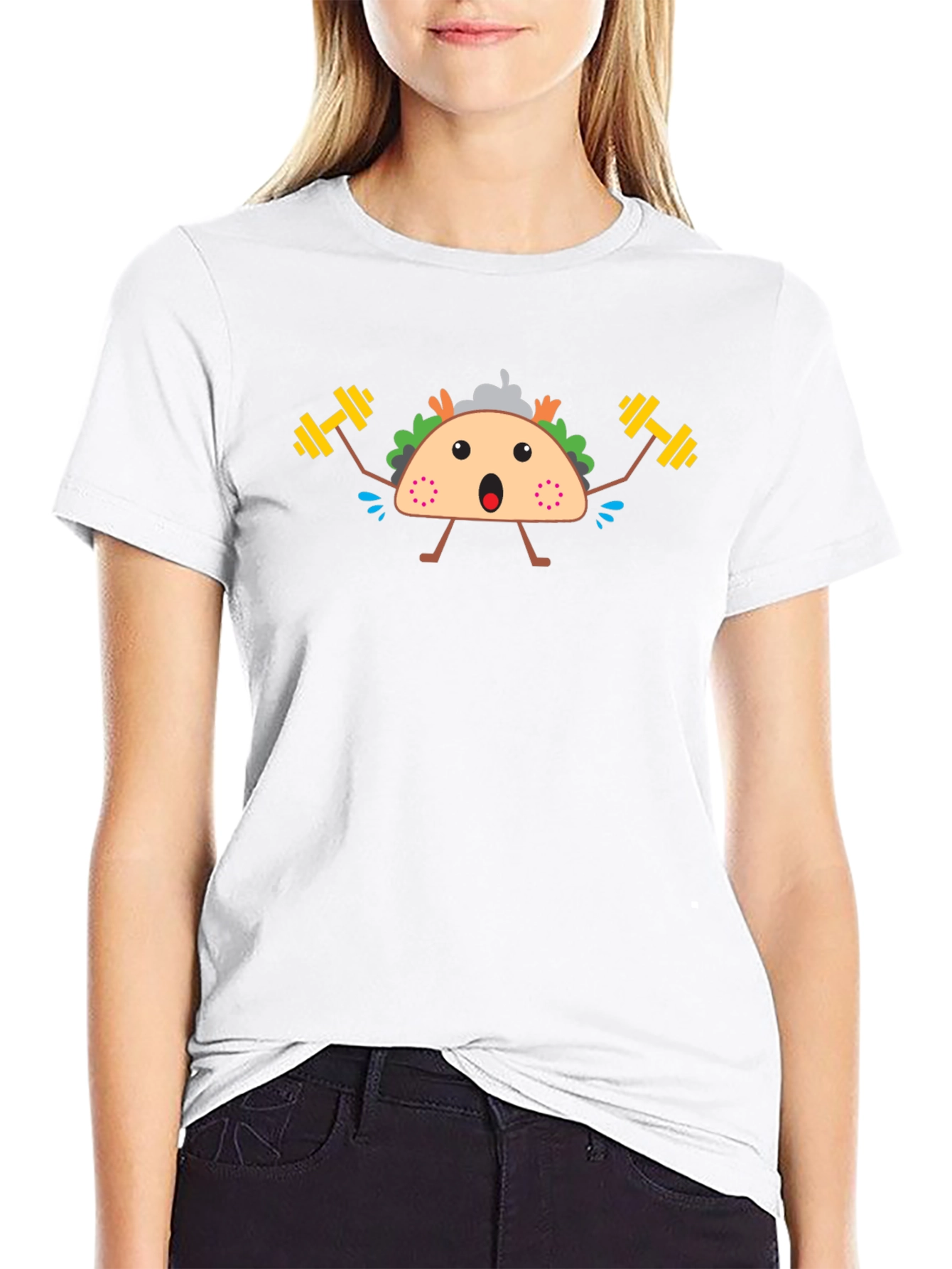 Workout Taco Graphic T-Shirt - Black