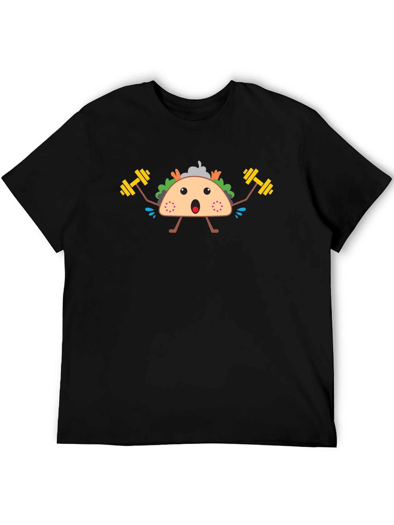 Workout Taco Graphic T-Shirt - Black