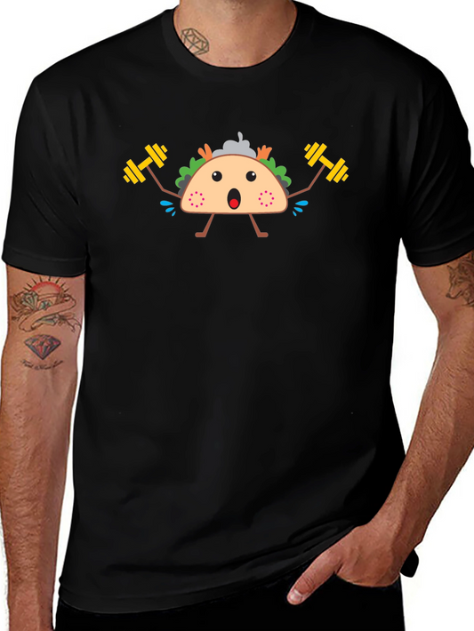 Workout Taco Graphic T-Shirt - Black