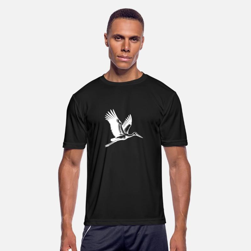 Elegant Flying Stork Bird