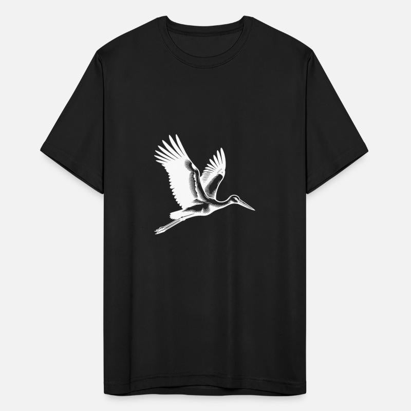 Elegant Flying Stork Bird