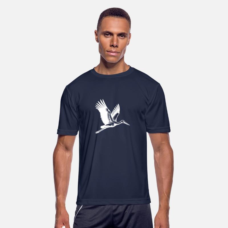 Elegant Flying Stork Bird