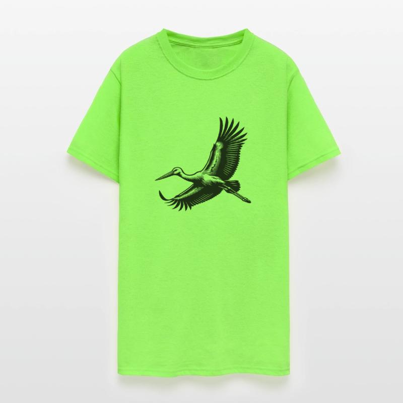 Elegant Stork Bird In Flight