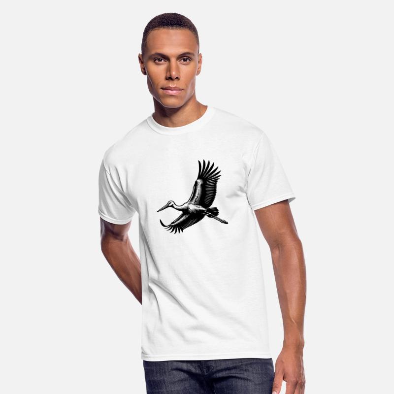 Elegant Stork Bird In Flight