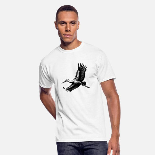 Elegant Stork Bird In Flight