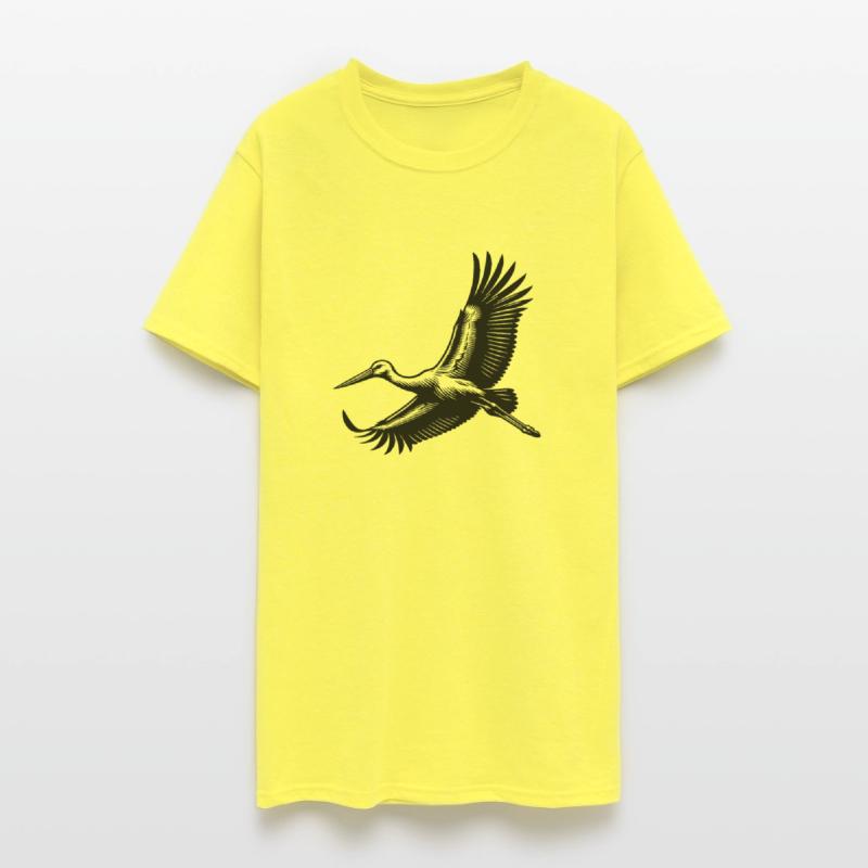 Elegant Stork Bird In Flight