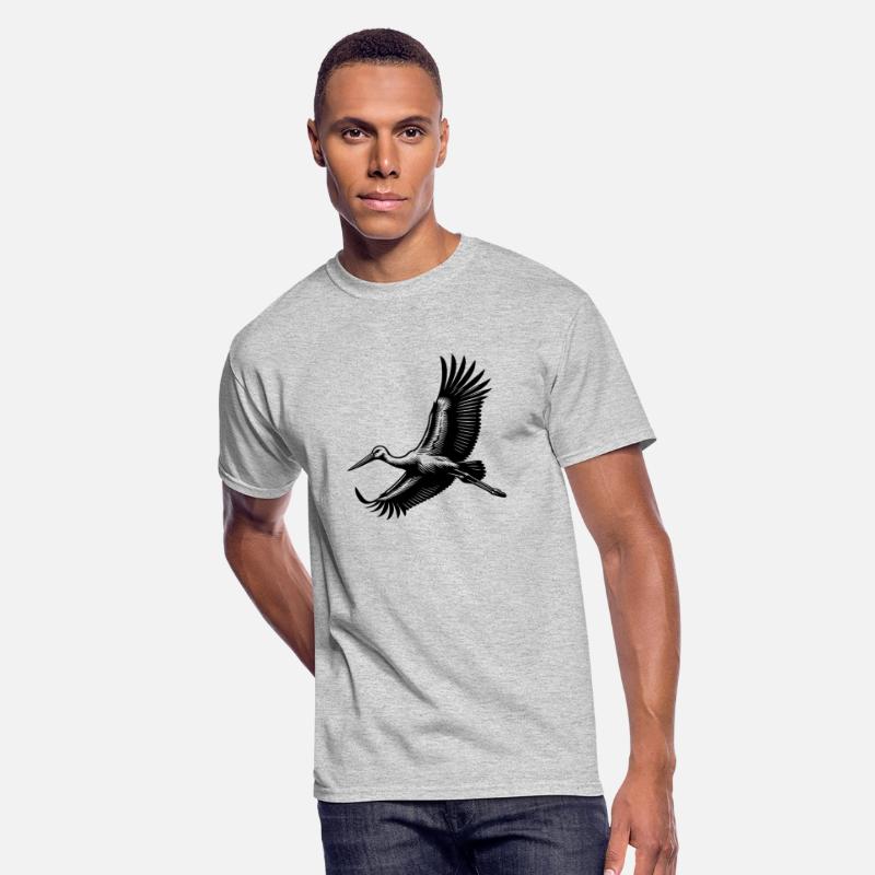 Elegant Stork Bird In Flight