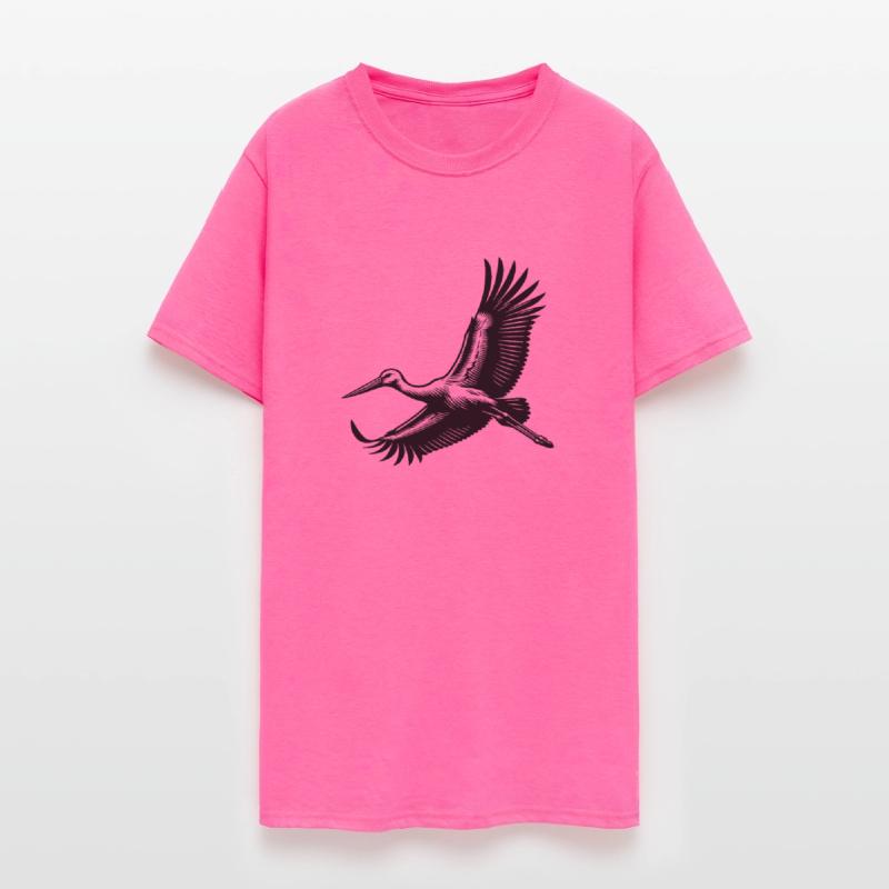 Elegant Stork Bird In Flight