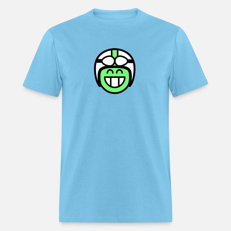 Emoticon Grin with Helmet (editable colors)