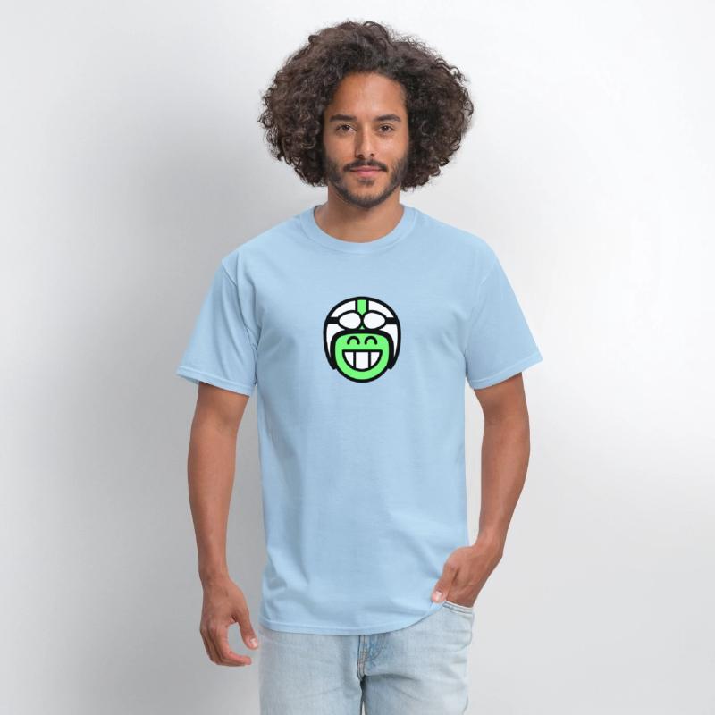 Emoticon Grin with Helmet (editable colors)