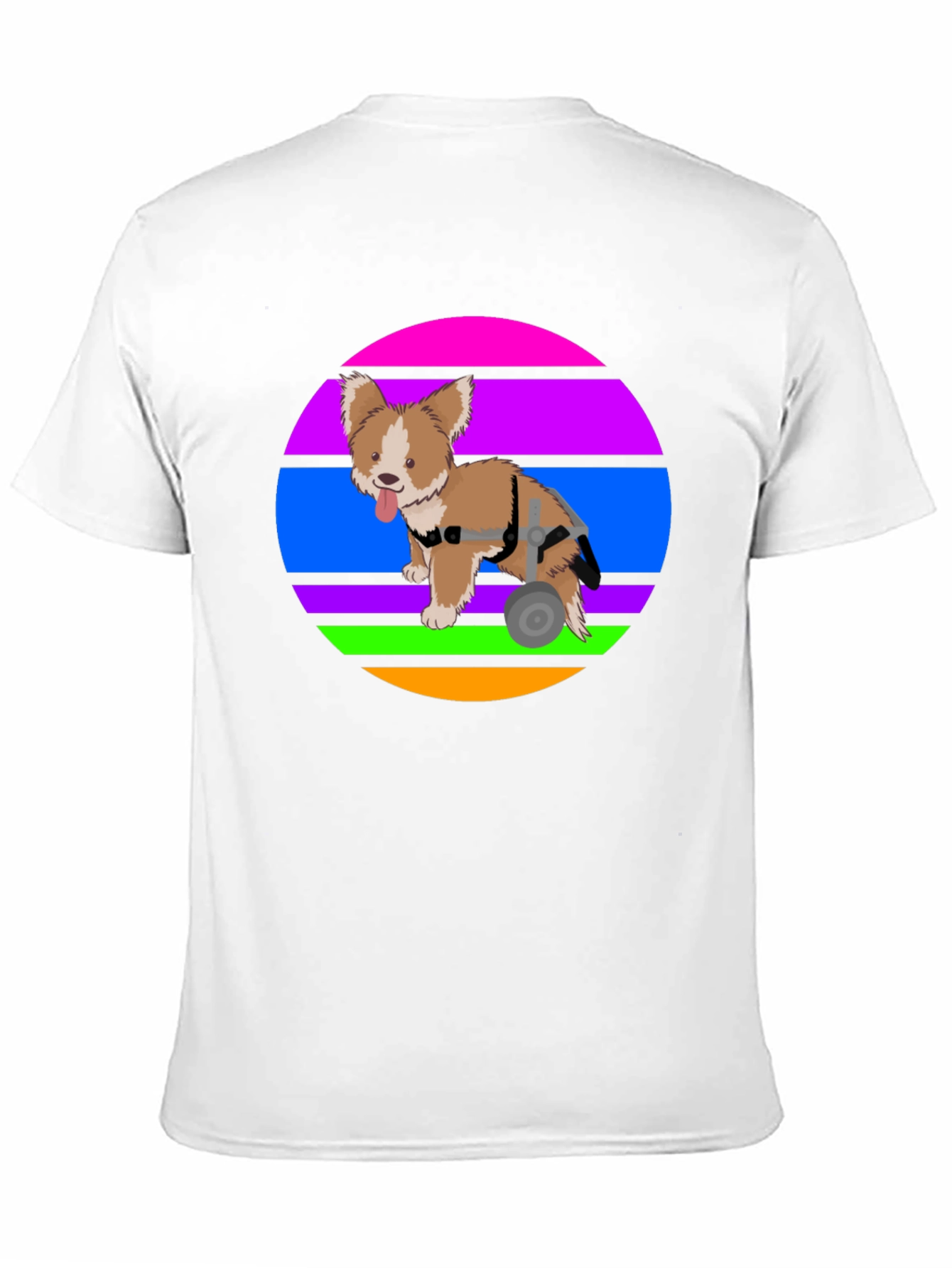 Dog Wheelchair T-Shirt - Graphic Print