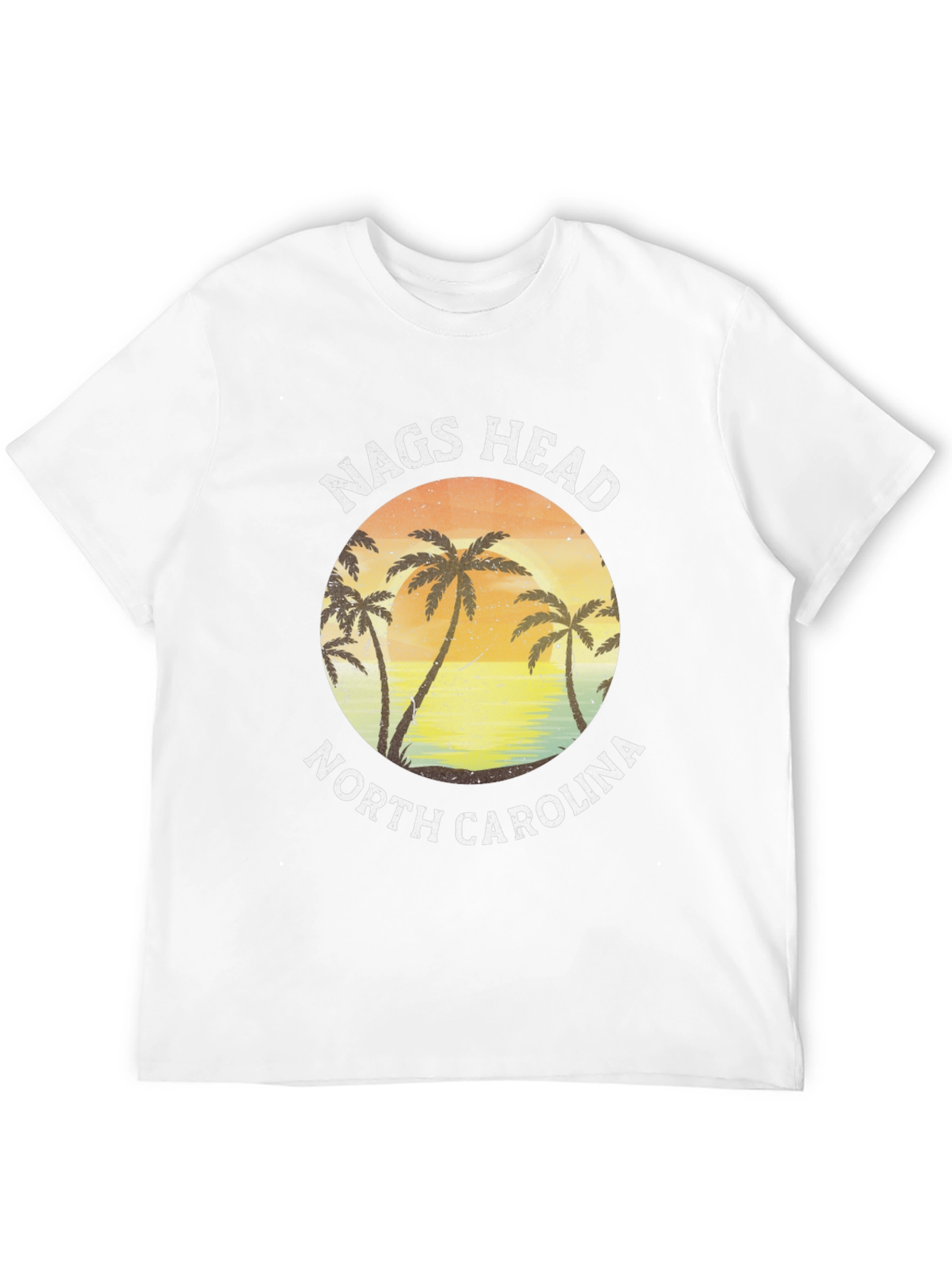 Nags Head North Carolina Palm Tree Graphic T-Shirt