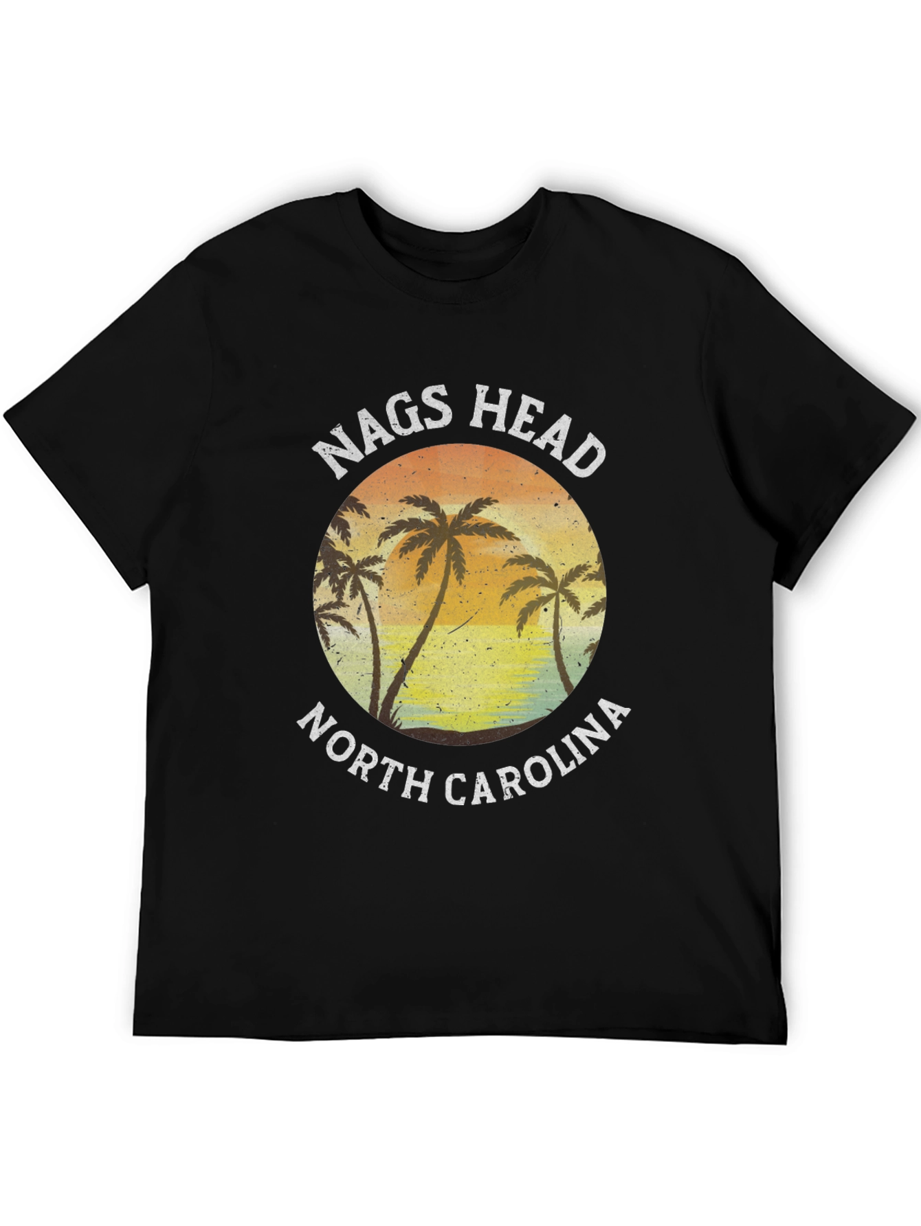 Nags Head North Carolina Palm Tree Graphic T-Shirt