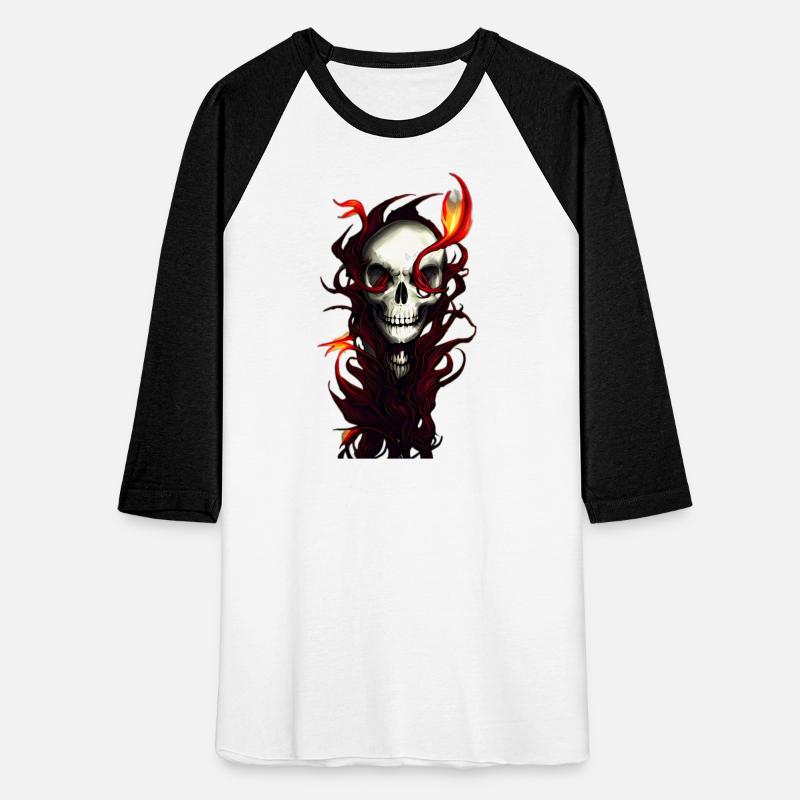 Ensnared Horror Skull Entwined in Red Plants