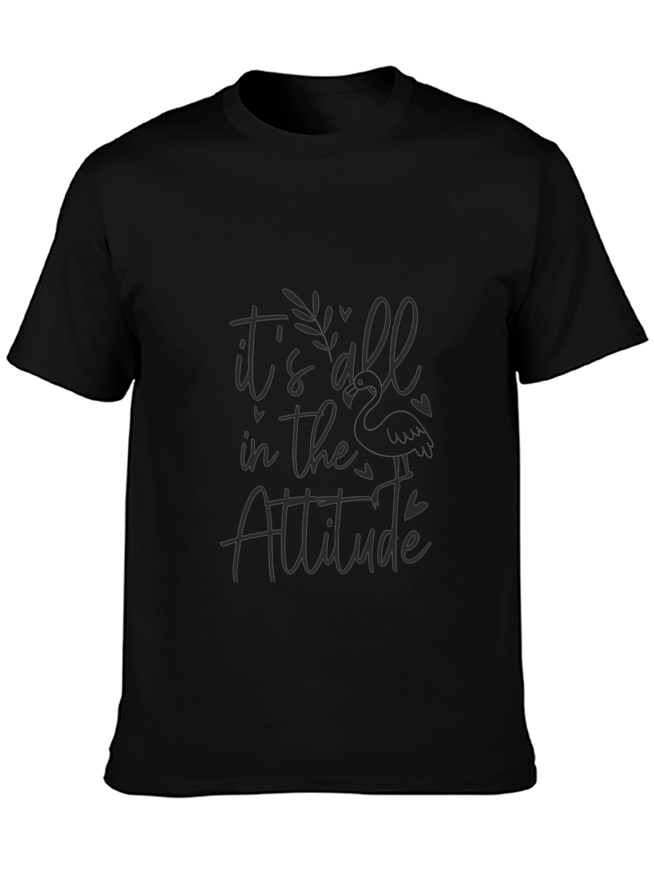 Attitude Graphic T-Shirt - Soft Black Tee