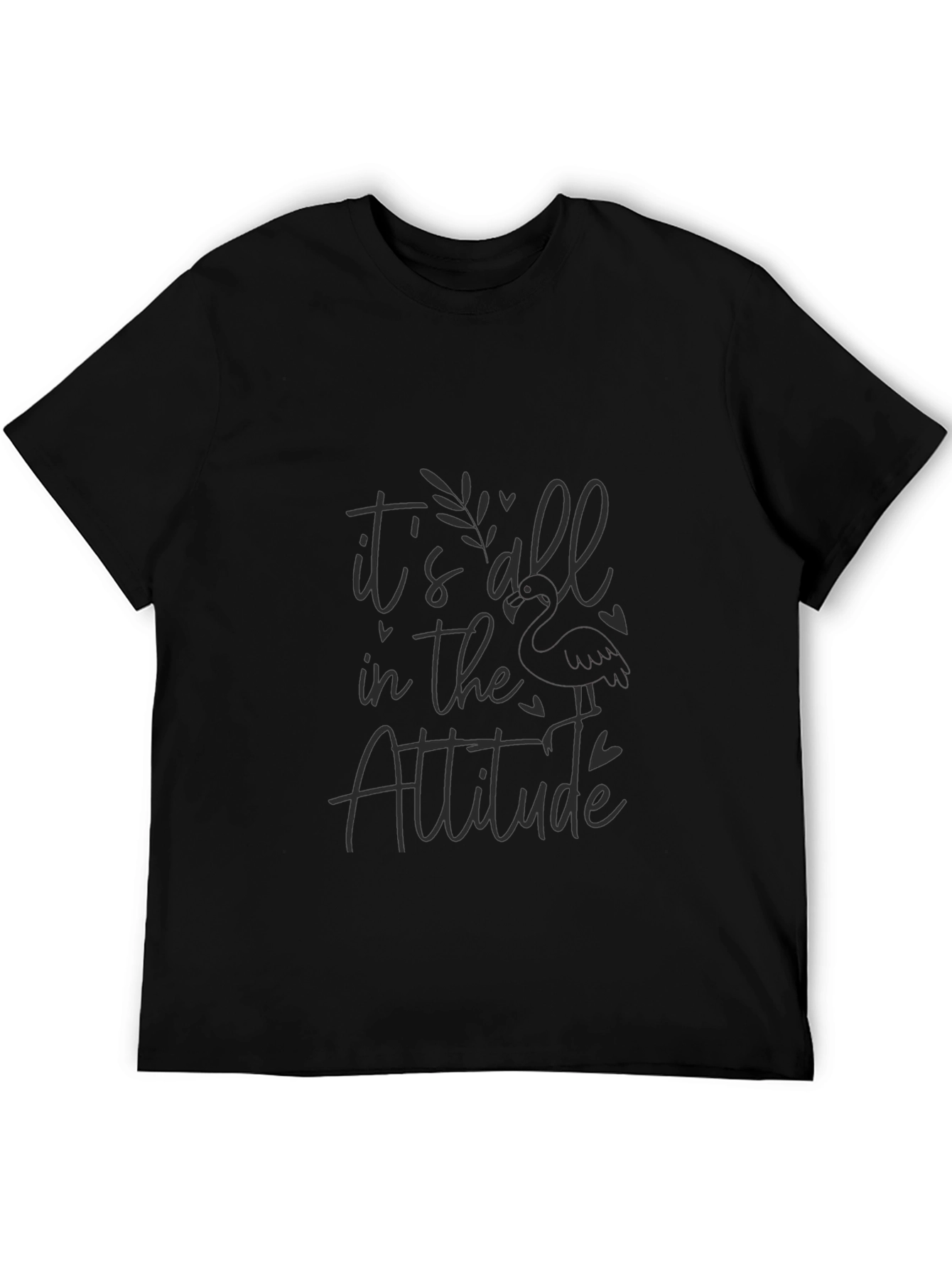 Attitude Graphic T-Shirt - Soft Black Tee
