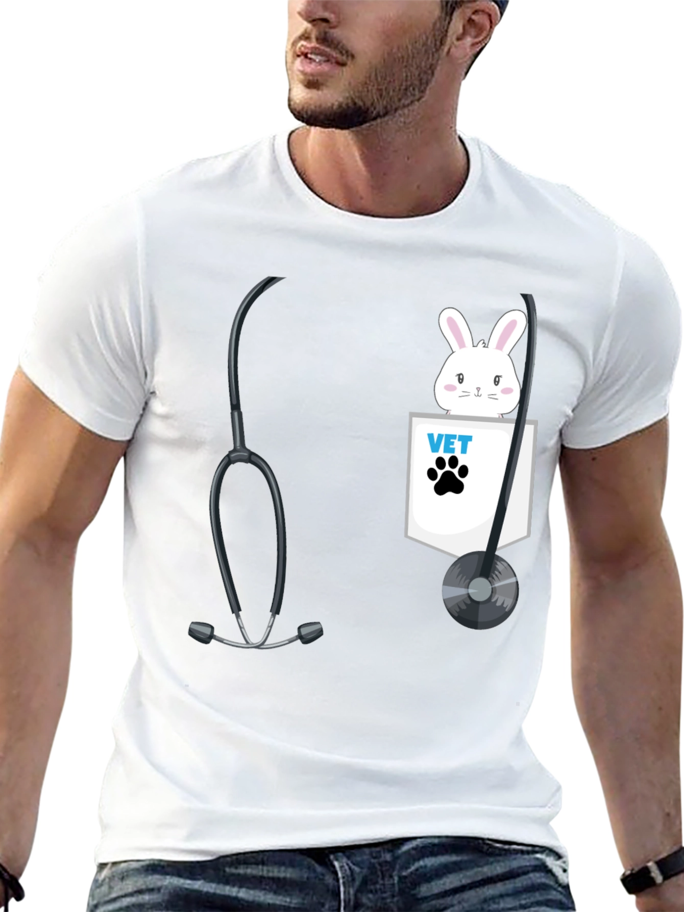 Vet Bunny Pocket T-Shirt