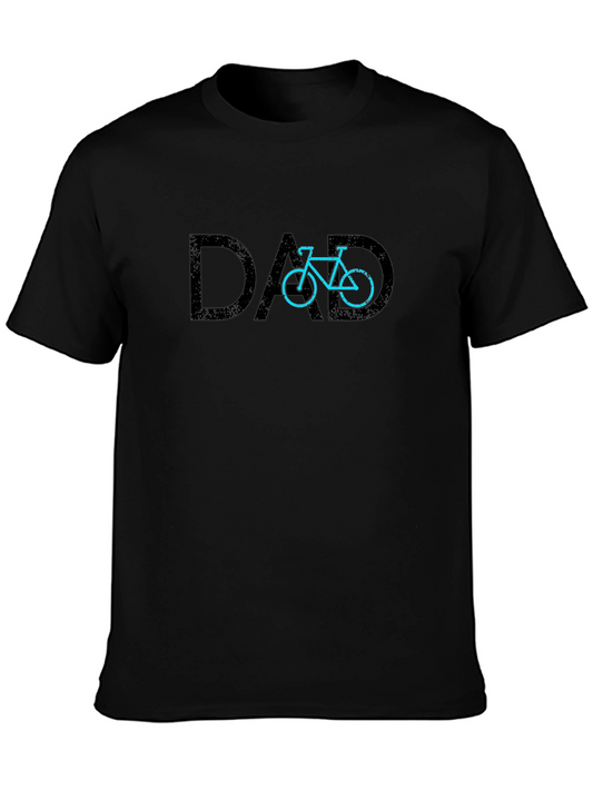 Dad Bicycle Graphic T-Shirt - Black Cotton Tee