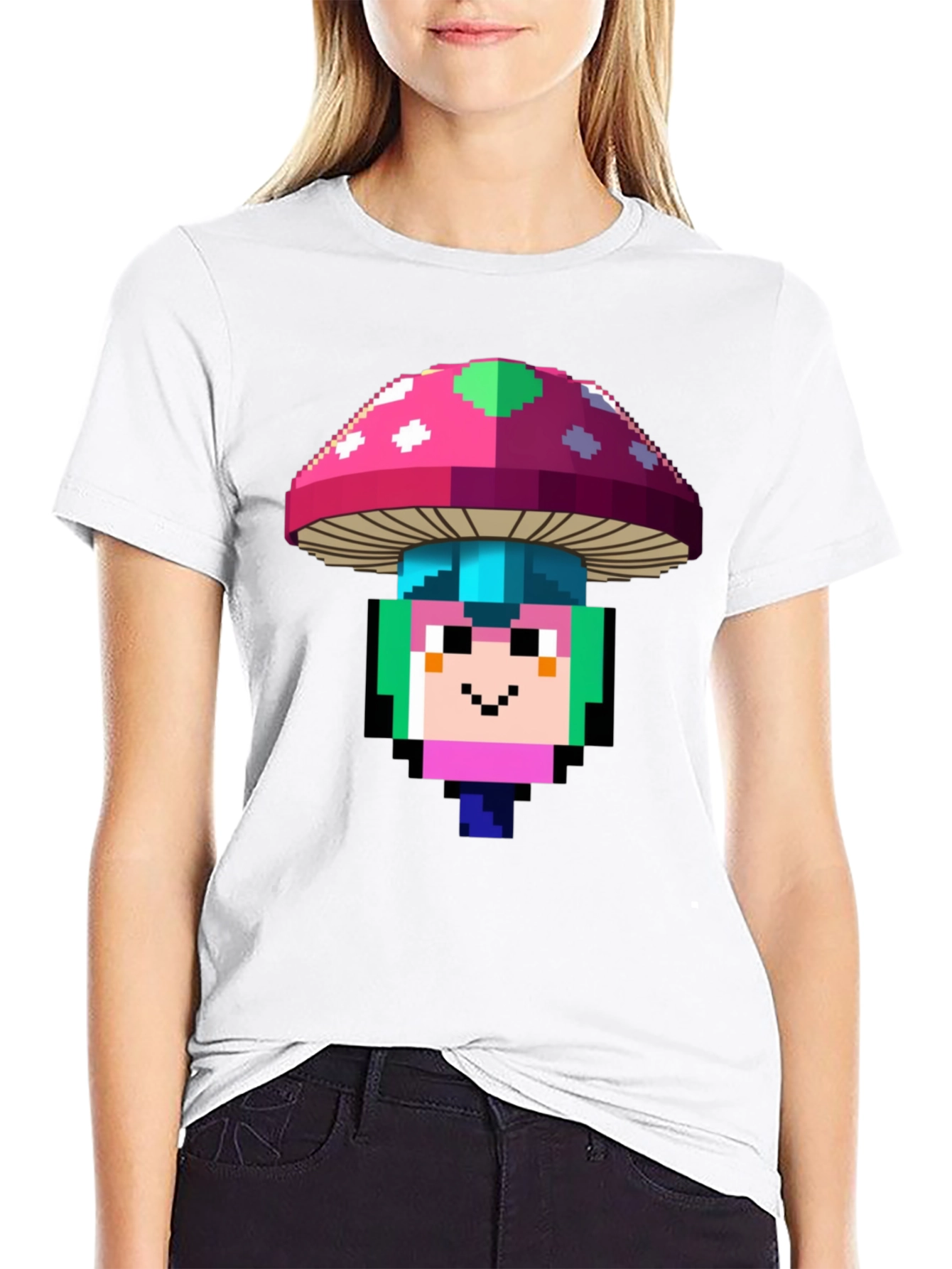 Pixel Mushroom T-Shirt - Gaming Inspired Graphic Tee
