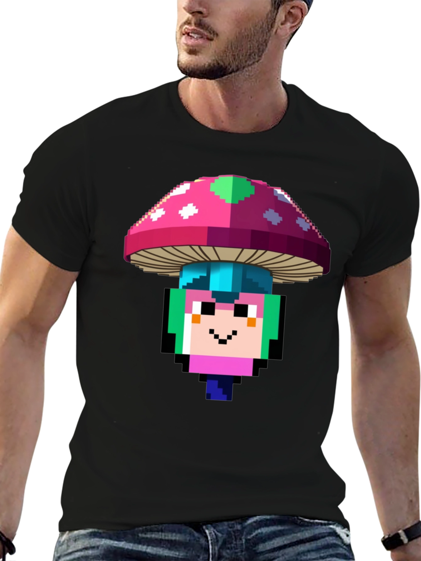 Pixel Mushroom T-Shirt - Gaming Inspired Graphic Tee