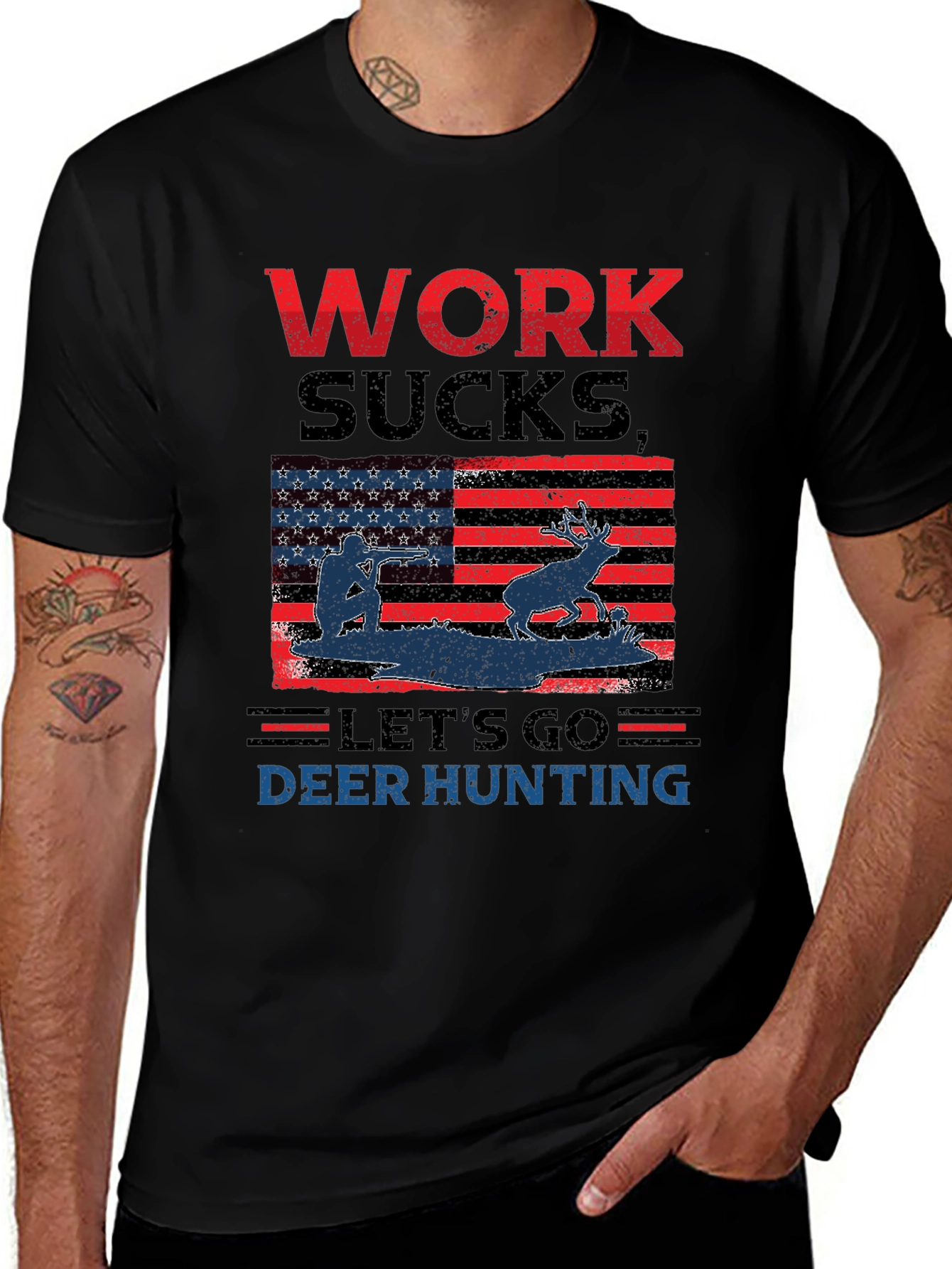 Work Sucks Lets Go Deer Hunting T-Shirt
