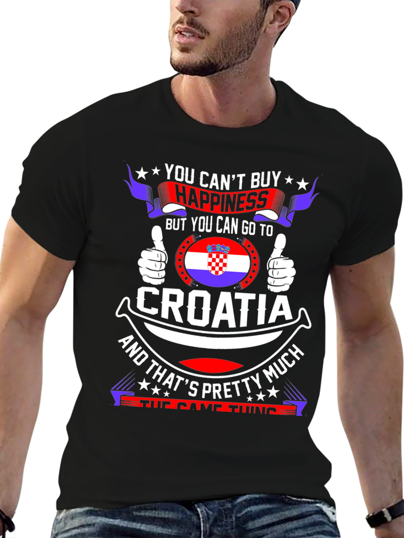 Croatia Happiness Graphic T-Shirt