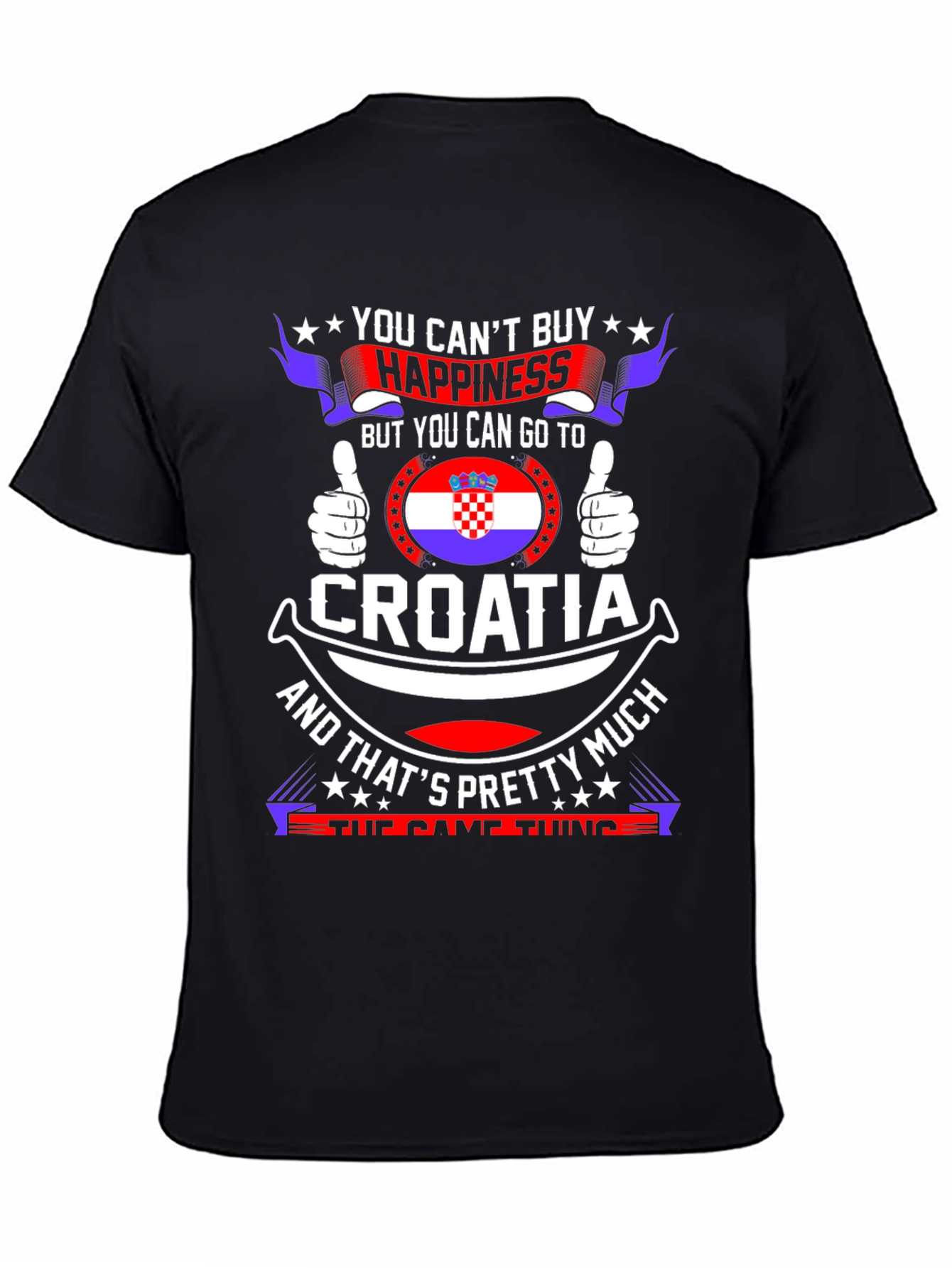 Croatia Happiness Graphic T-Shirt