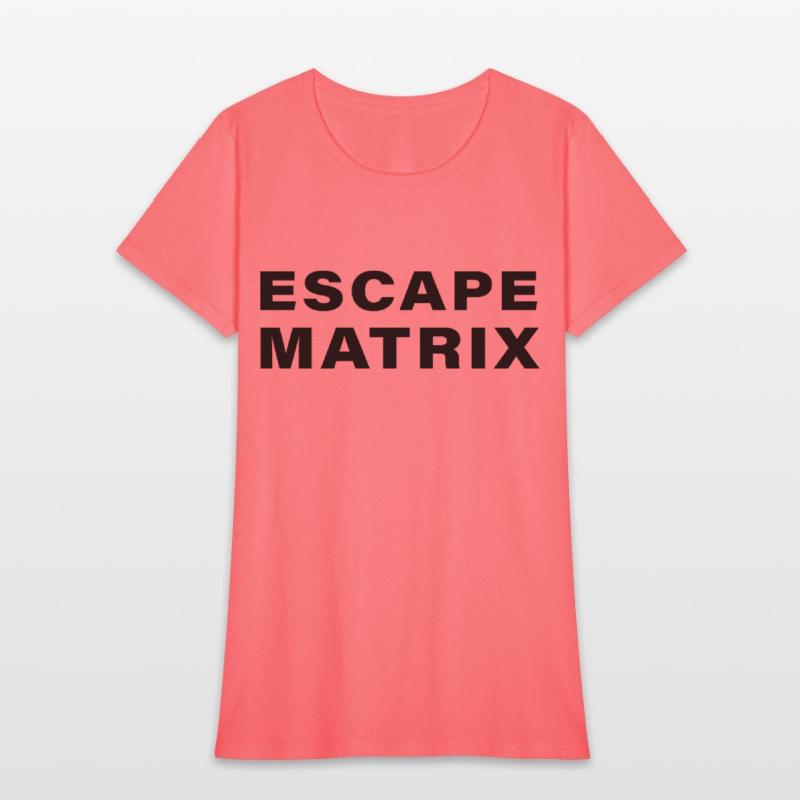 escape matrix text motivational tee