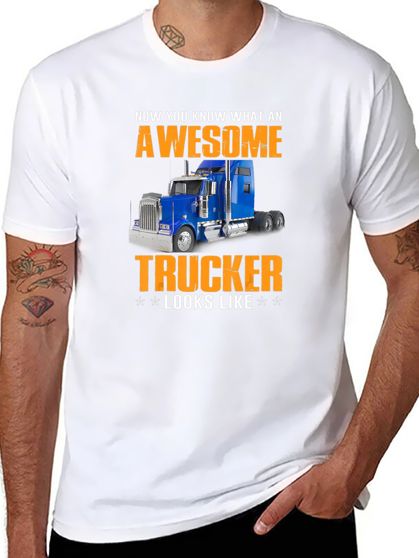 Awesome Trucker T-Shirt - Black