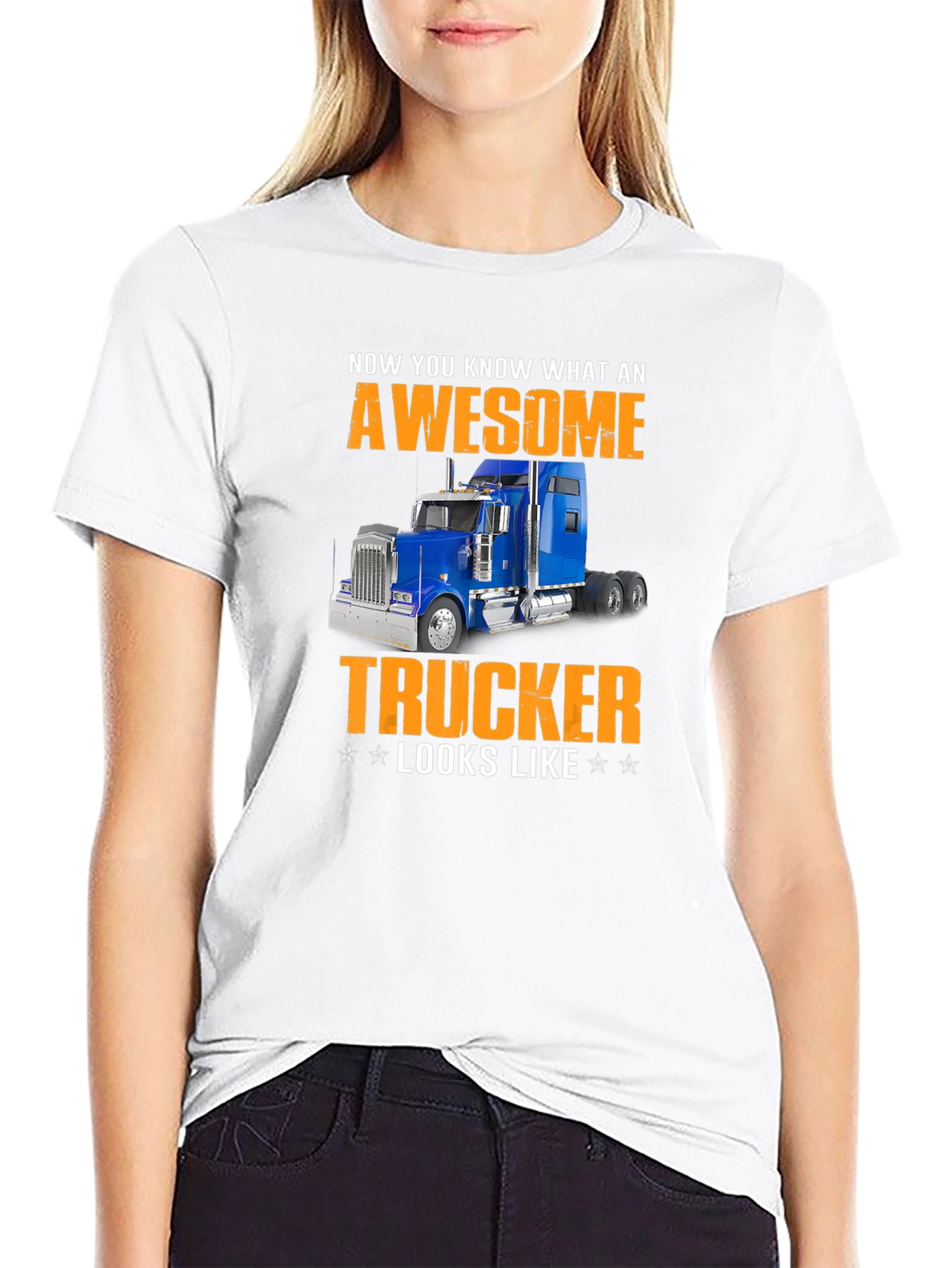 Awesome Trucker T-Shirt - Black
