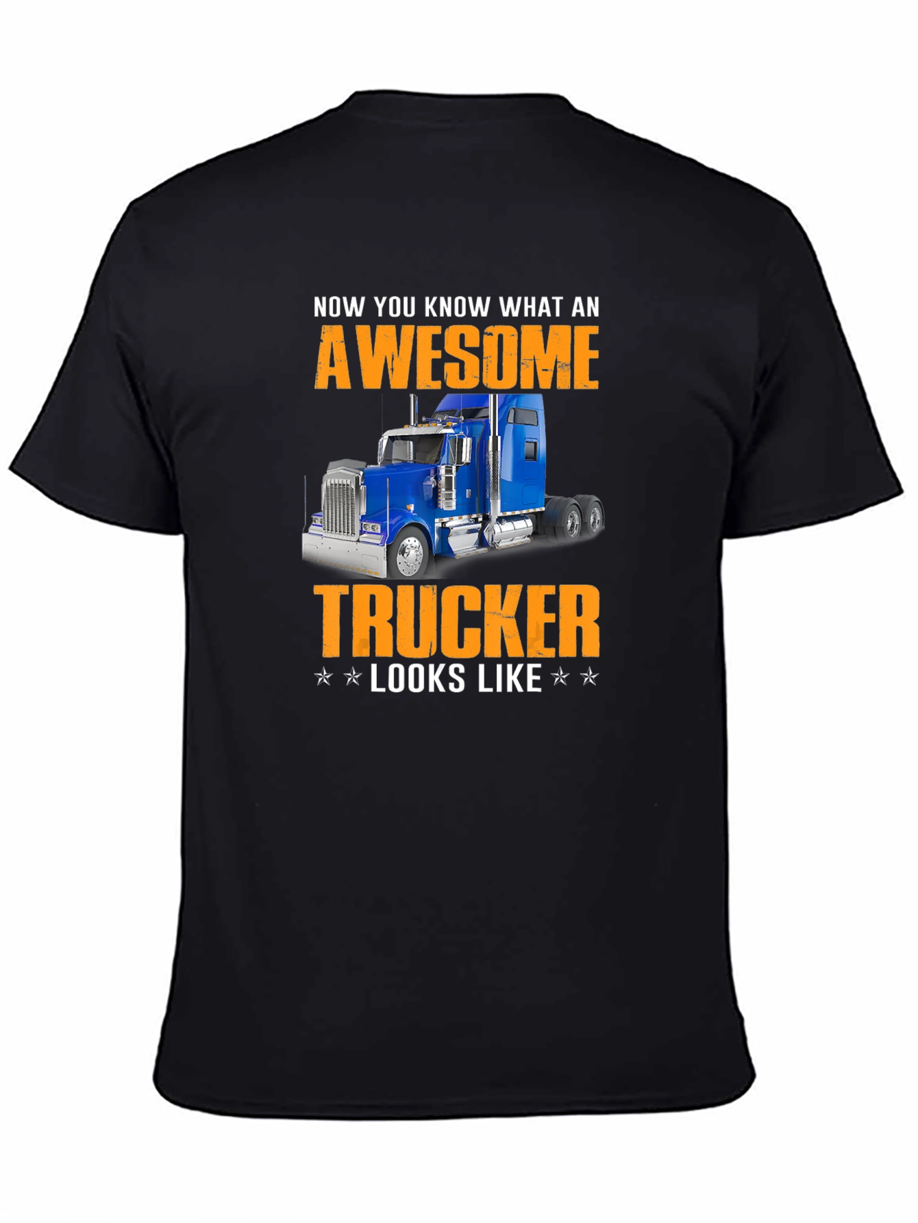 Awesome Trucker T-Shirt - Black