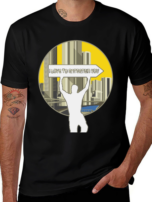Entertain You Graphic Tee - Black