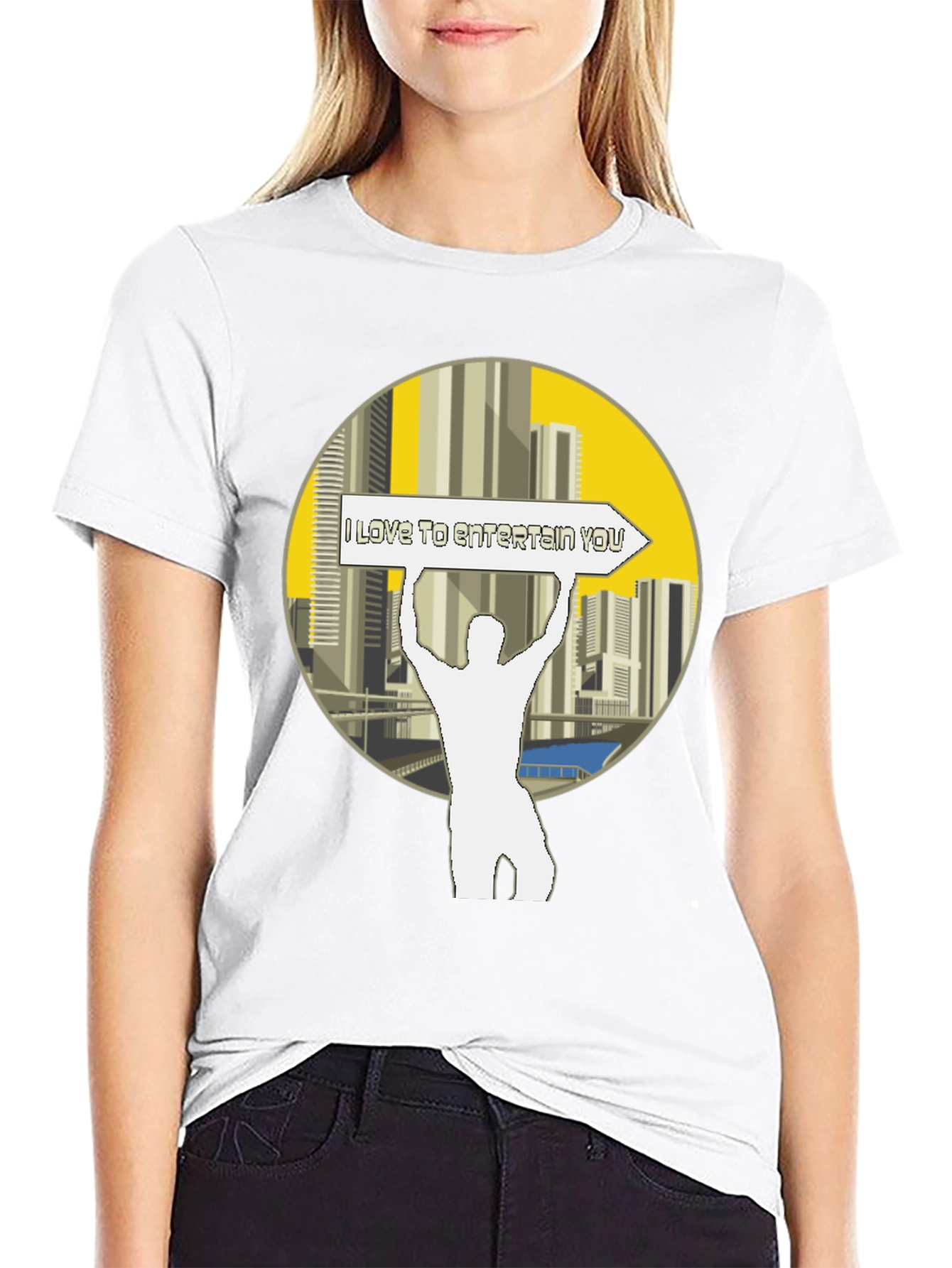Entertain You Graphic Tee - Black