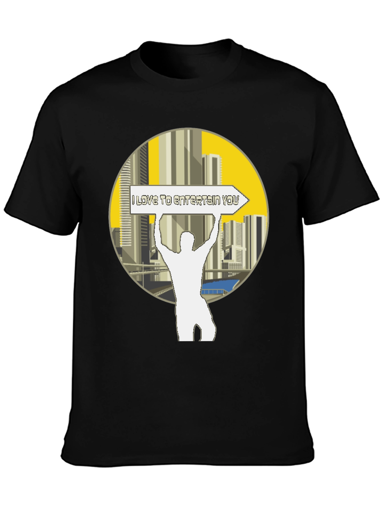 Entertain You Graphic Tee - Black
