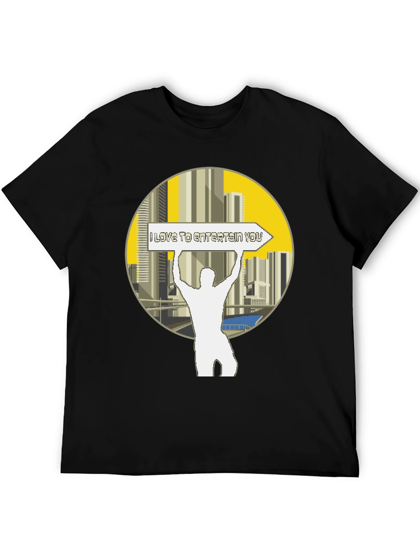 Entertain You Graphic Tee - Black