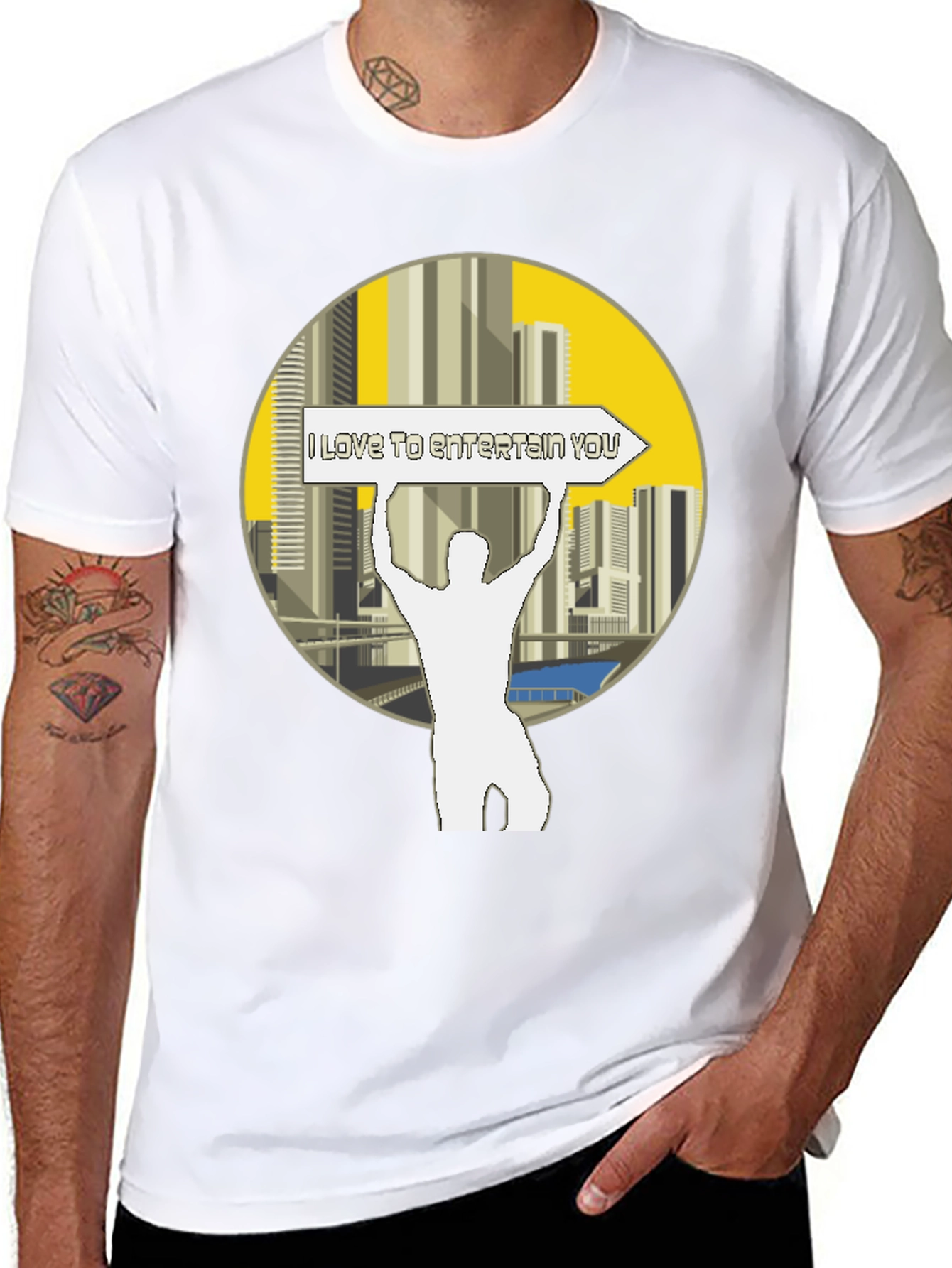Entertain You Graphic Tee - Black