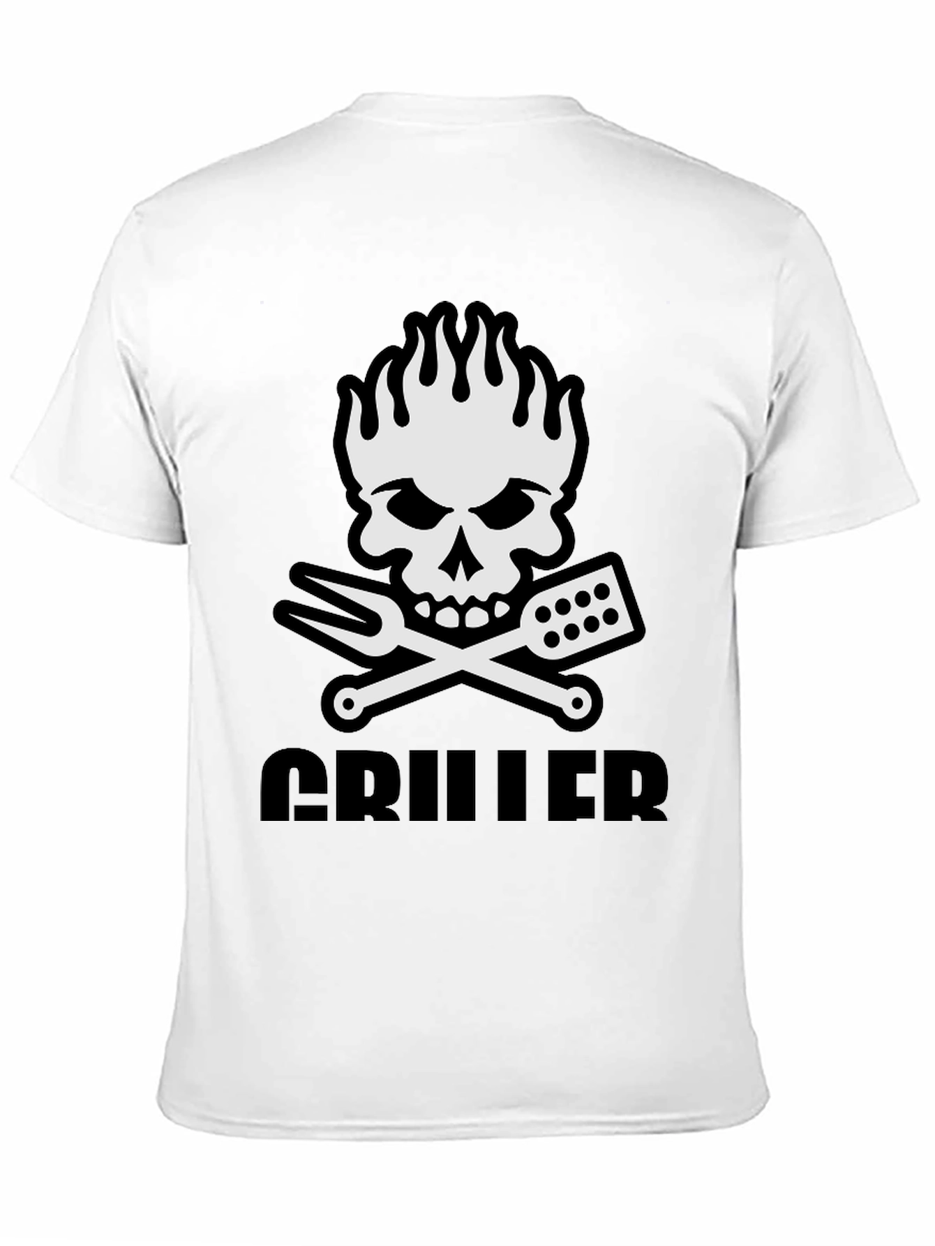 Griller Skull Graphic T-Shirt - BBQ Master