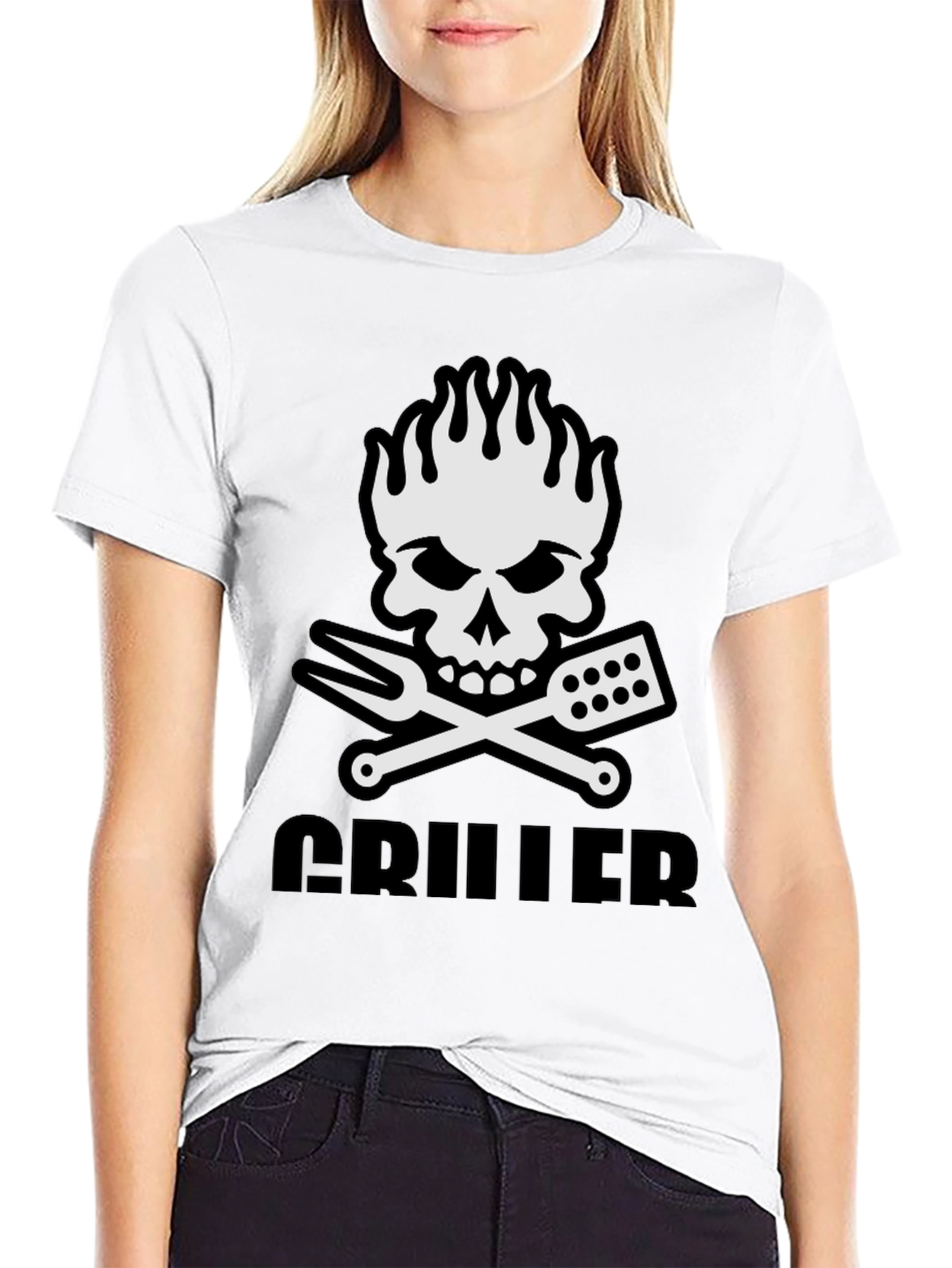 Griller Skull Graphic T-Shirt - BBQ Master