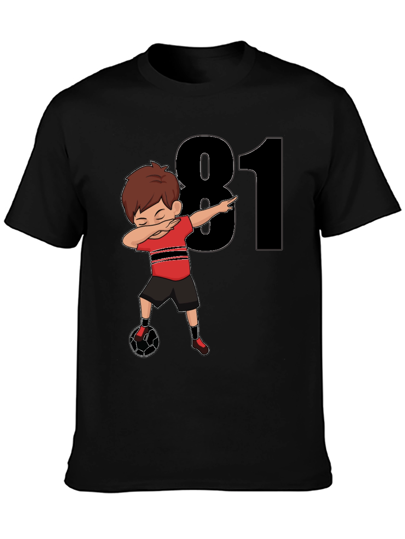 81st Birthday Soccer Dabbing Boy T-Shirt