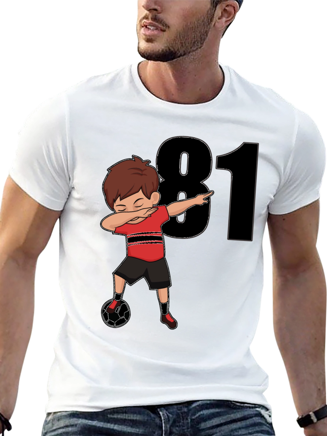 81st Birthday Soccer Dabbing Boy T-Shirt