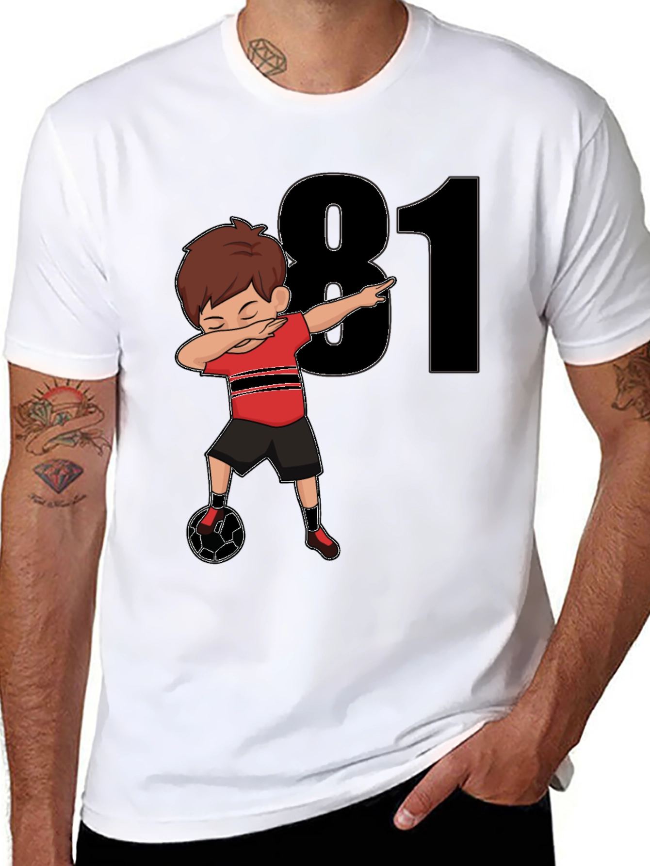 81st Birthday Soccer Dabbing Boy T-Shirt