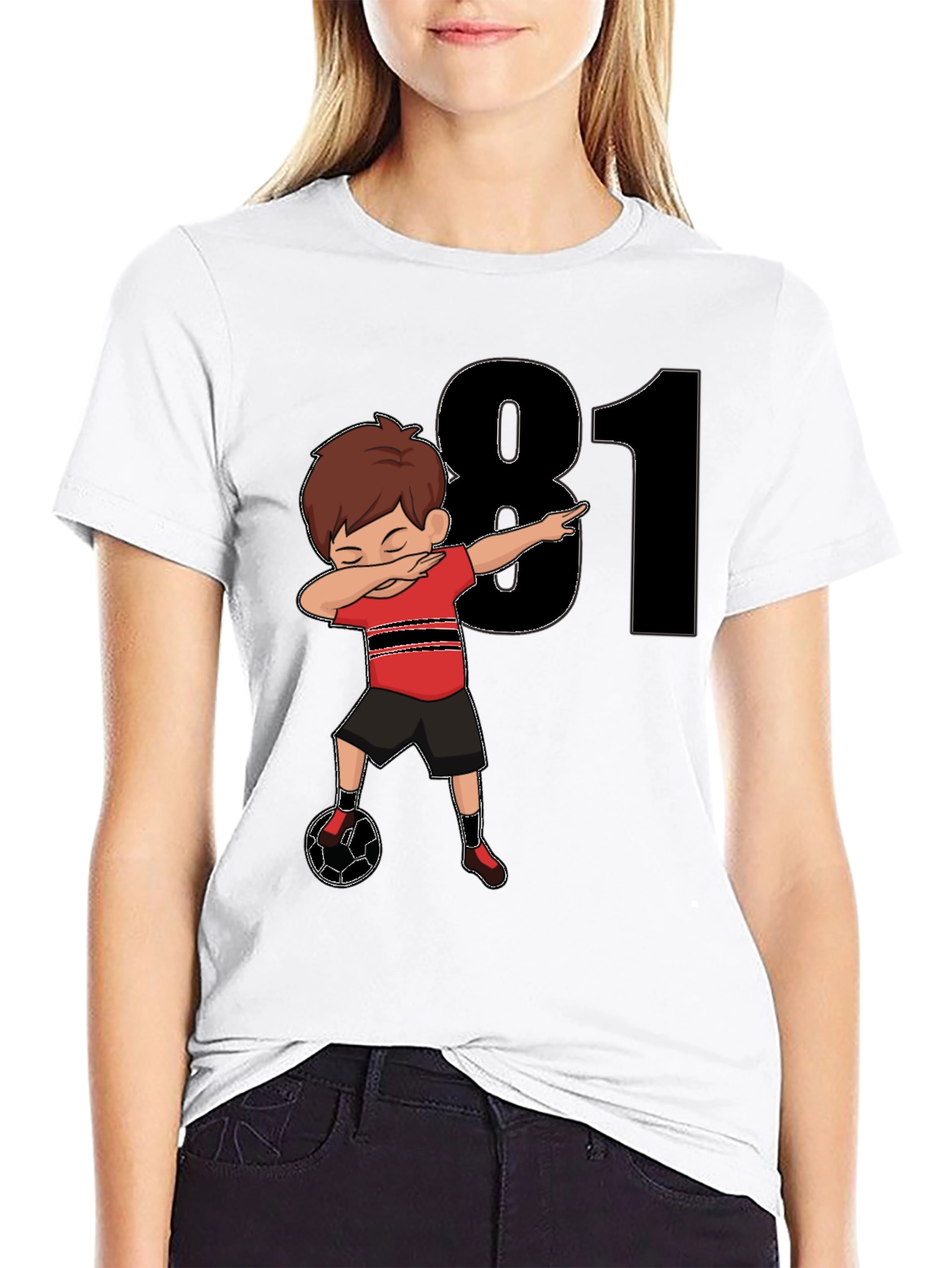 81st Birthday Soccer Dabbing Boy T-Shirt
