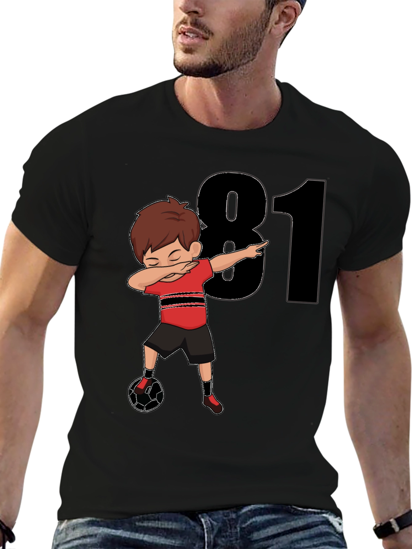 81st Birthday Soccer Dabbing Boy T-Shirt